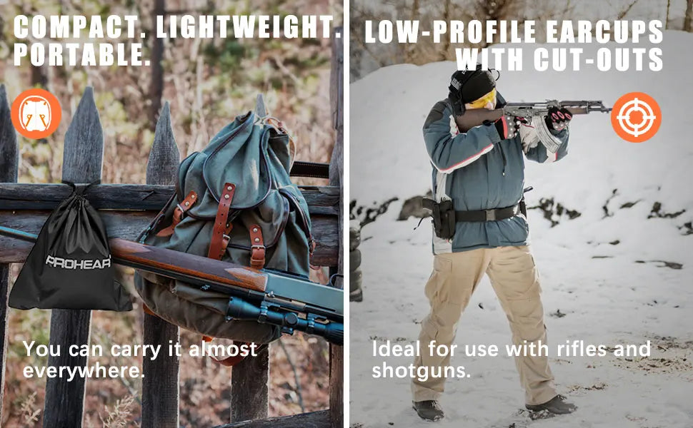 Electronic shooting earmuffs ideal for hunting and industrial environments