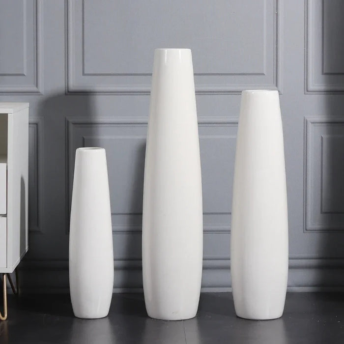 Ten-Corner 71cm Glazed Ceramic Vase Indoor Outdoor Display