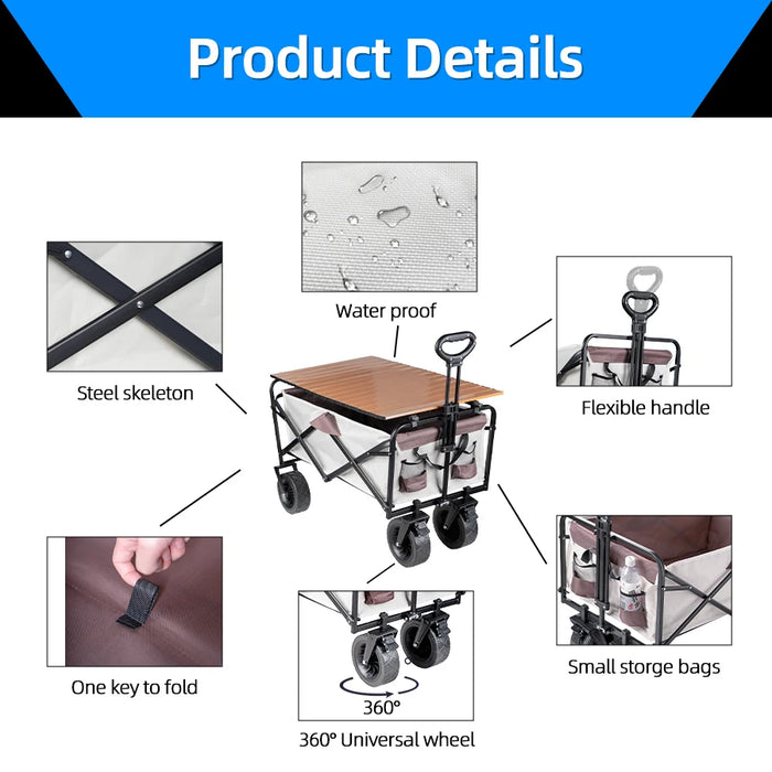 Outdoor Utility Camping Trolley STC8-3-mika-table