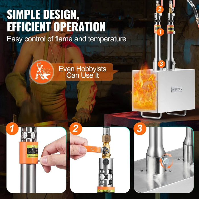 1-burner propane forge ideal for focused and powerful heat