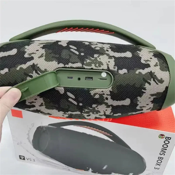 100W Outdoor Bluetooth Speaker with USB/TF/AUX Support Black 1