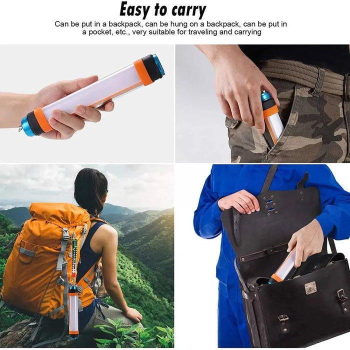 Portable LED Camping Light - USB Rechargeable Waterproof Lantern (D15) - FLUXA