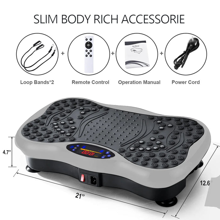 Standing Vibration Platform for Lymphatic Drainage, Silver