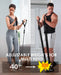 Resistance bands in multiple colors and weights for full-body training