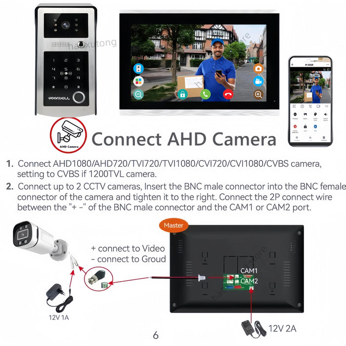 10" Smart WiFi Video Intercom with Doorbell Camera