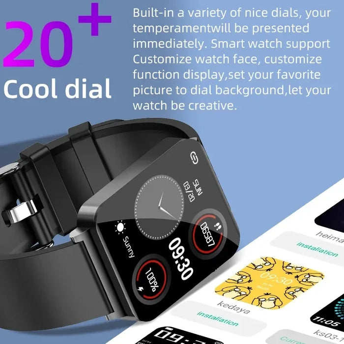 Smartwatch with ECG, Blood Sugar & Heart Rate Monitoring