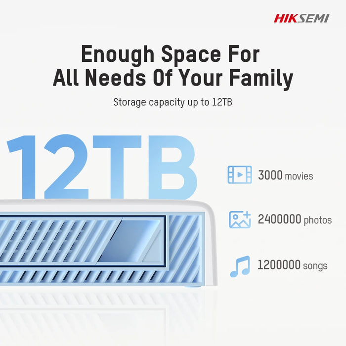 1 Bay Network Storage Diskless NAS for Home Backup