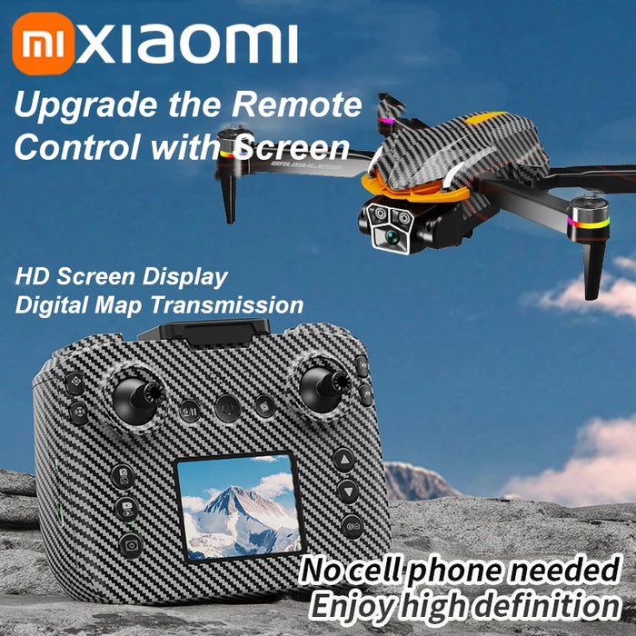 Folding Brushless Drone with Triple 8K Camera, Obstacle Avoidance, Black