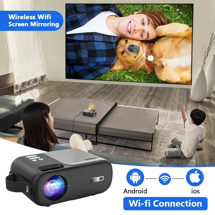 Mini Android Projector with Bluetooth and 12000 Lumens