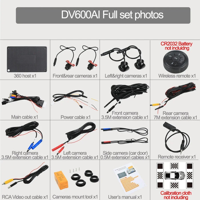 10.36” 4K RV Backup Camera System with 4 AHD Cameras