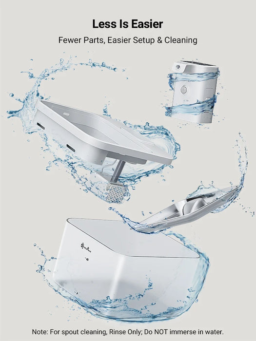 Wireless Stainless Steel Cat Water Fountain with Sensor Activation and 1 Year Warranty