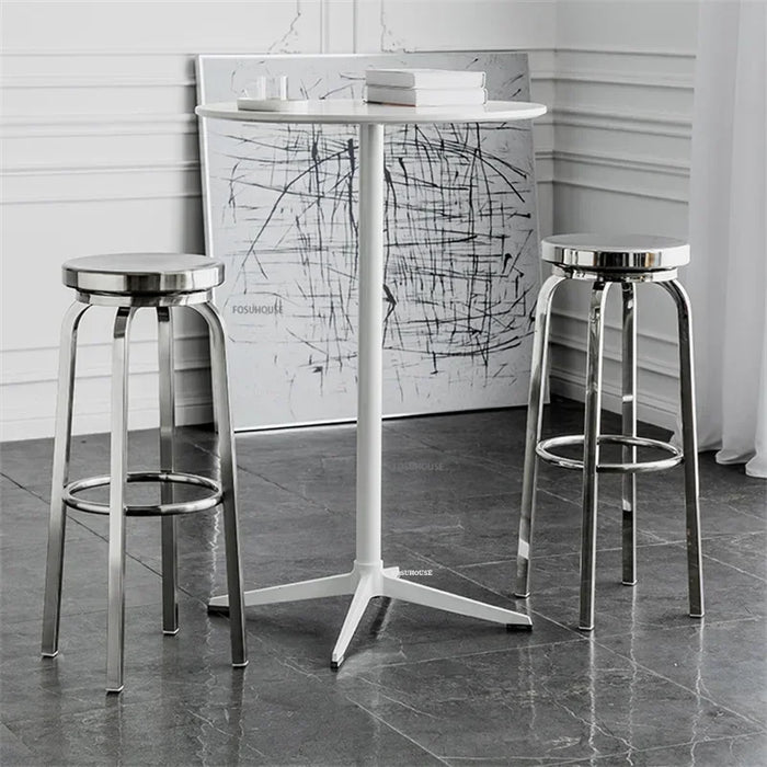 Brushed Swivel 77cm Metal Bar Stool for Kitchen & Patio