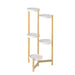  Stylish and eco-friendly 5-Tier Bamboo Plant Stand Indoor Corner Display Shelf, perfect for organizing and displaying potted plants and flowers, with a compact design to fit perfectly in corners