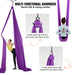 822x28m Purple Aerial Yoga Hammock with Complete Mounting Hardware