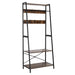 Sturdy 3 Tier Storage Shelves and Hooks for Bedroom Hallway Entryway Organization