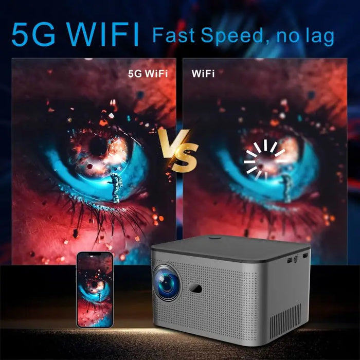 4K Smart Projector with Wi-Fi and Bluetooth