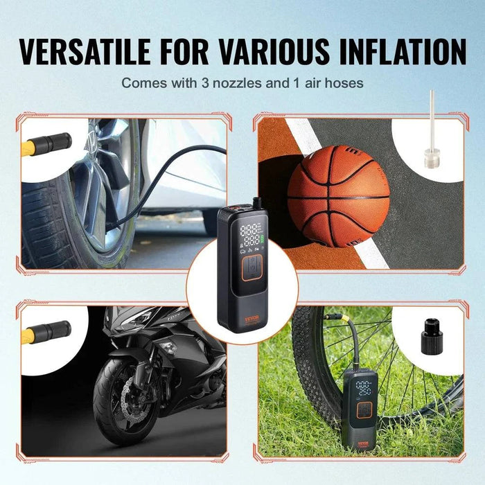 Portable Rechargeable Air Compressor Tire Pump - FLUXA