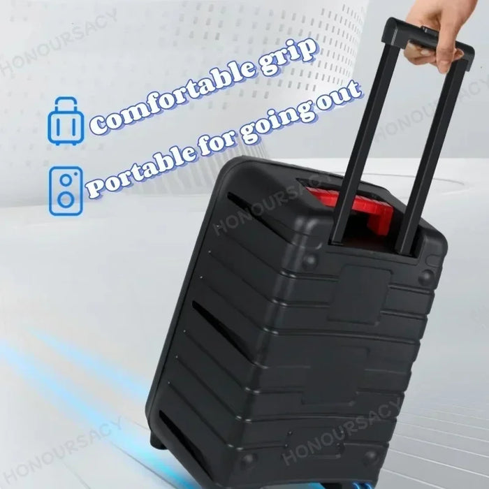 500W Trolley Speaker with 12" Bass and Mic Set