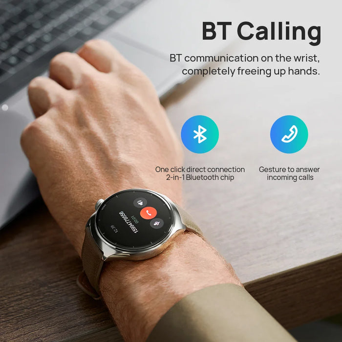  Health Monitoring Smartwatch with Heart Rate and Sleep Tracking Features 