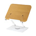 Adjustable wood color reading stand with aluminum alloy support rod
