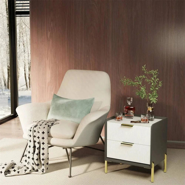 Modern Bedside Table with Drawers, White Storage - Elegant and practical furniture for your bedroom decor