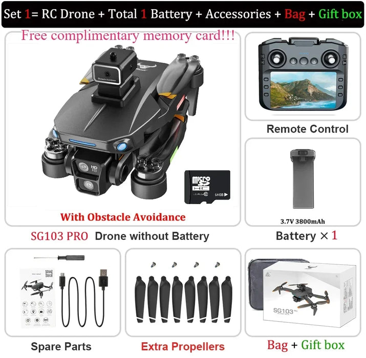 Remote Control 4K Drone with Screen and Foldable Design