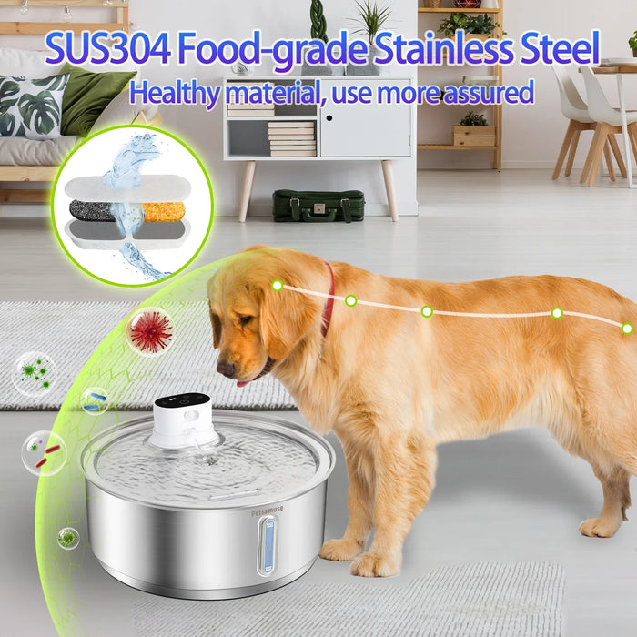 Stainless Steel Pet Water Fountain 8L