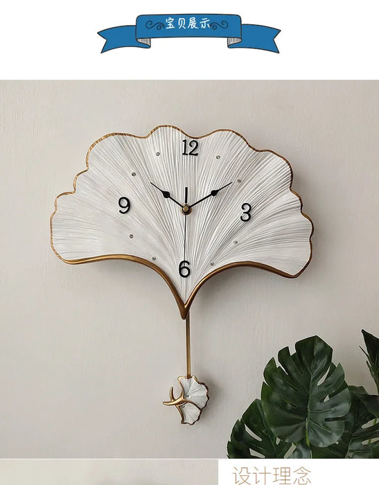 Stylish Silent Pendulum Wall Clock for Living Room