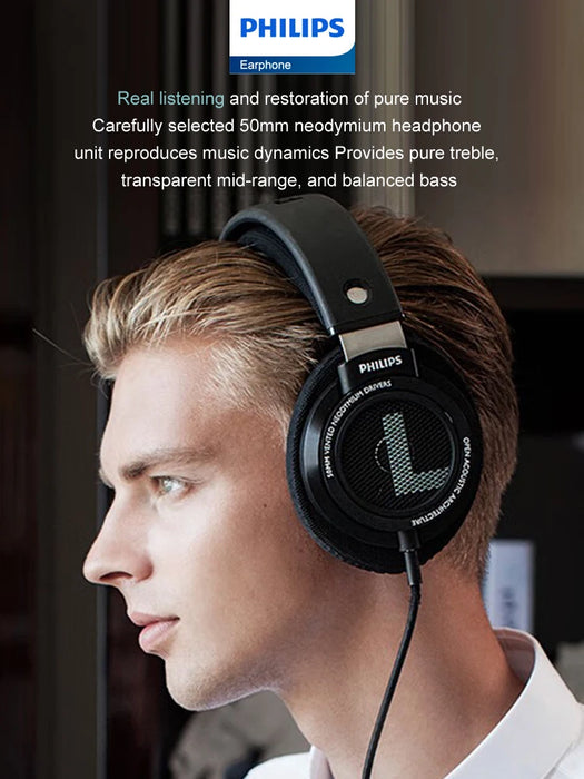HiFi Stereo Wired Headphones with 3.5mm and 6.3mm Jack