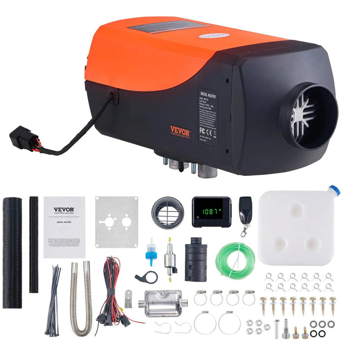 12V 8kW diesel air heater with LCD remote control for RVs, trailers, campers, and boats