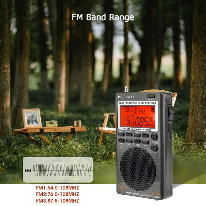 Rechargeable Multi-Band Digital Radio for Outdoors & Home
