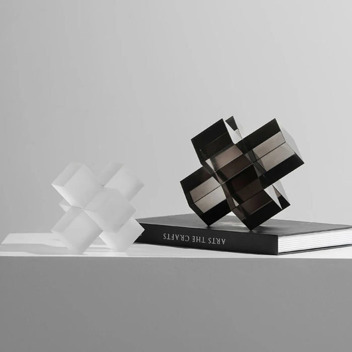Modern Crystal Cross Sculpture for Home & Hotel Decor Style