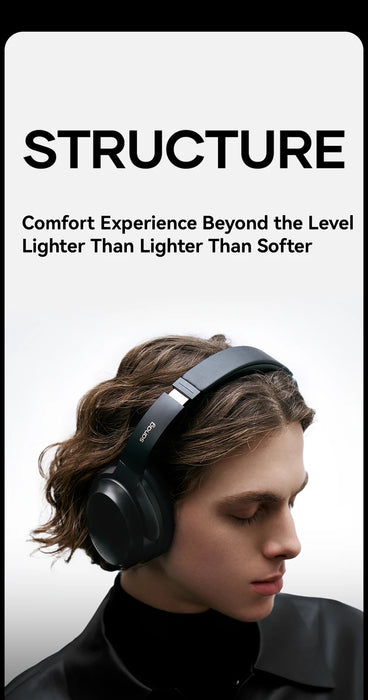 Wireless Black ANC Headset with 3D Surround Sound and HD Calls