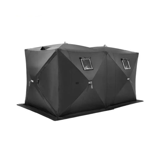 Portable ice shelter with anchors and carry bag for winter fishing
