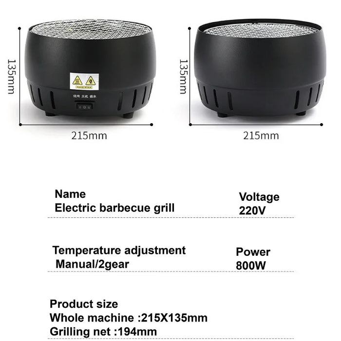 800W Electric Ceramic Stove for Home & Outdoor BBQ, Electric oven