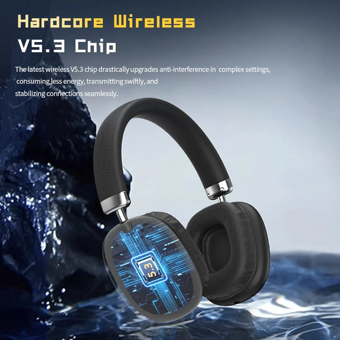 SY-T10 Black Wireless Headphones with ANC & 20H Battery Life