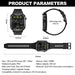 Sports Smart Watch 5 cm Screen Bluetooth-Call Fitness Smartwatch IP68 Waterproof Activity Tracker - FLUXA