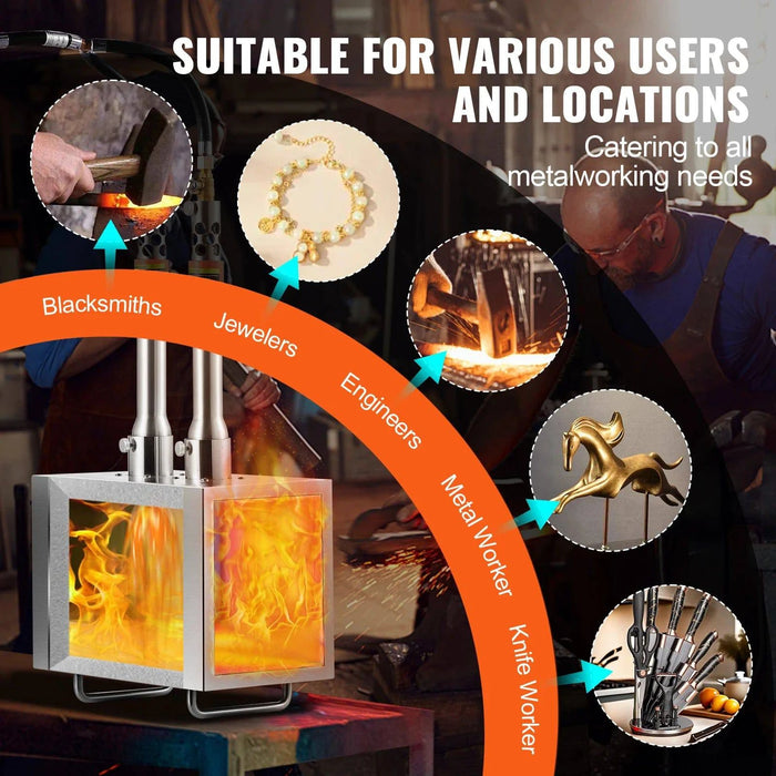 High-performance propane forge with maximum temperature of 2600℉