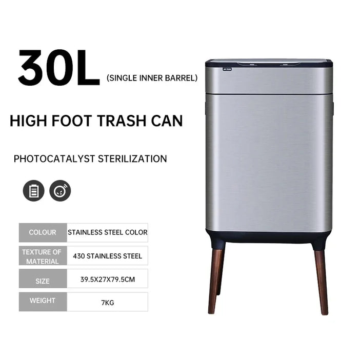 Waterproof Touchless Garbage Can for Kitchen