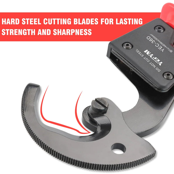 Insulated ratcheting cable cutters and heavy-duty wire pliers for 240mm² capacity