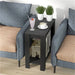 Black Narrow Coffee Table with Substantial Load Capacity and Practical Storage Space