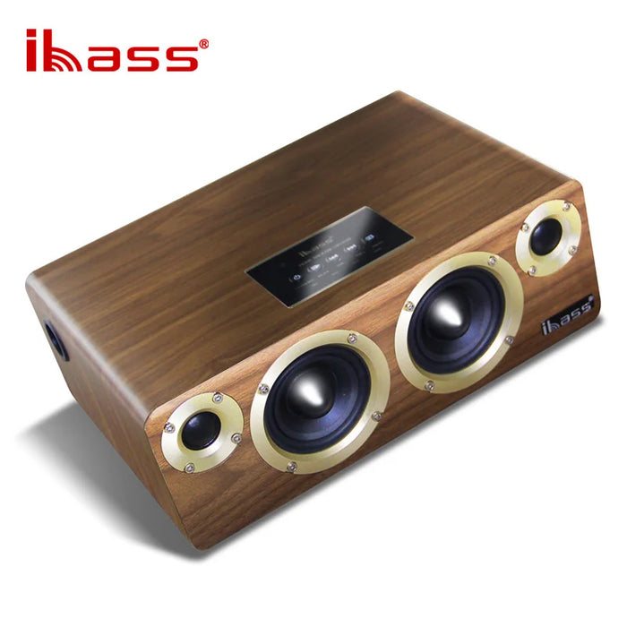 Bluetooth 5.0 Wooden Speaker System with AUX & USB Input
