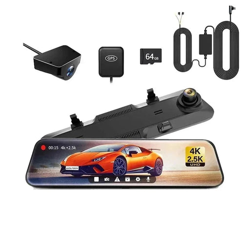 4K+25K Rearview Dash Cam with 30 cm IPS screen and GPS