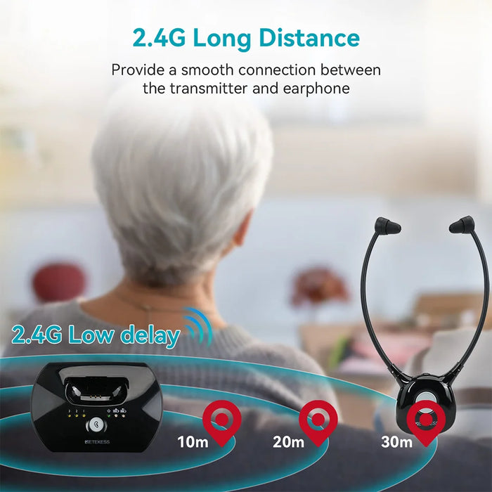 Wireless TV Headphones with Active Noise Cancellation