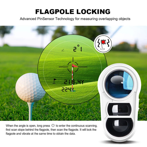 Golf Laser Rangefinder with Flag-Lock and Slope for Hunting - 600M - A high-quality rangefinder designed for precise distance measurement during golfing or hunting