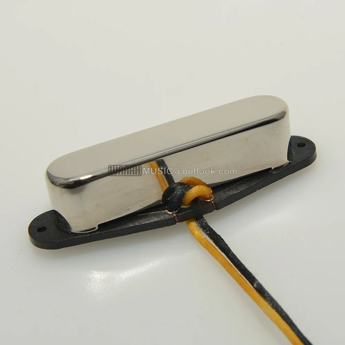 Electric guitar pickup with nickel cover, Alnico 5 bridge and Alnico 3 neck magnets, providing rich, warm, and punchy sound for blues, rock, and jazz players