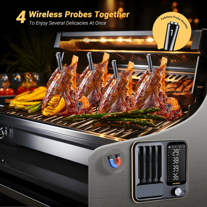 Cordless Kitchen Thermometer for Oven, Grill, Smoker Use INT-14-BW