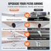 Durable 280g Polyester Awning with Adjustable Angle (40° to 90°) and Wind Resistance Level 4