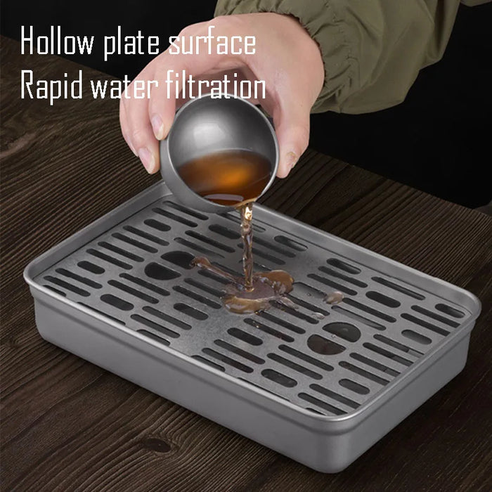 Outdoor Pure Titanium Tea Tray – Ultra-Light & Durable