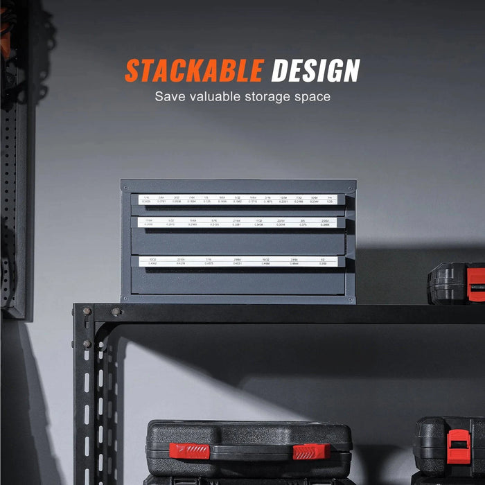 Smooth Drawer Slides for Quick Access to Tools and Drill Bits